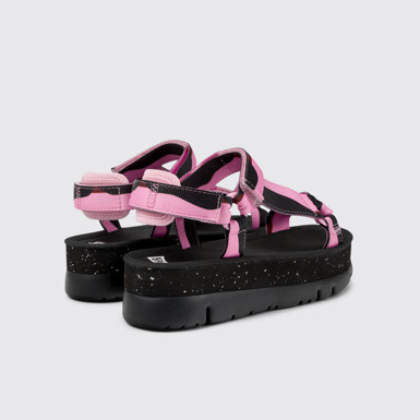 Back view of Twins Multicolored Textile Sandal for Women