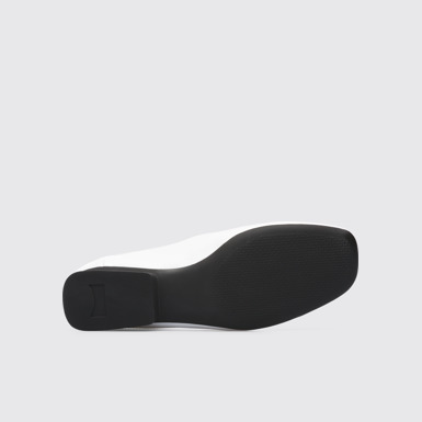 The sole of Casi Myra White Formal Shoes for Women