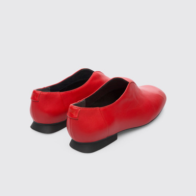 Back view of Twins Red Flat Shoes for Women