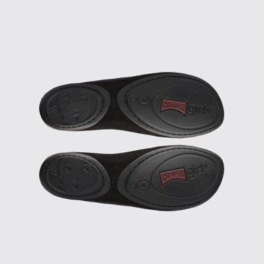 The sole of Twins Black Flat Shoes for Women