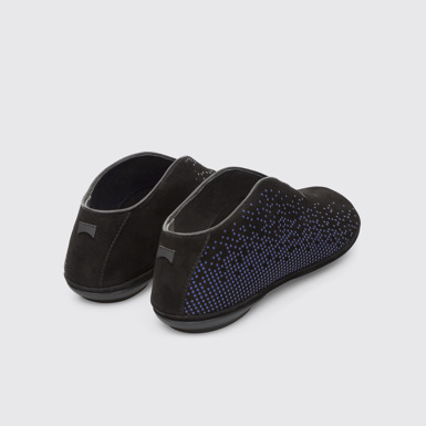 Back view of Twins Black Flat Shoes for Women