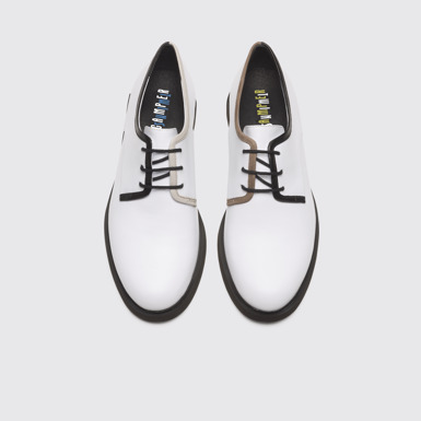 Overhead view of Twins White Formal Shoes for Women