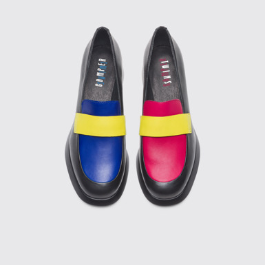 Overhead view of Twins Multicolor heels for women