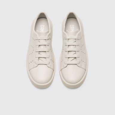 Overhead view of Courb Beige Sneakers for Women