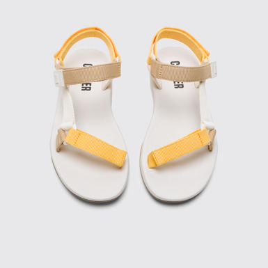 Overhead view of Match Multicolor Textile Sandals for Women.