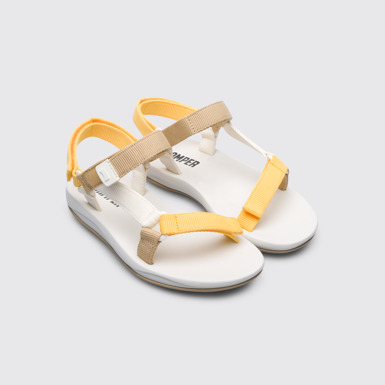 Front view of Match Multicolored sandal with straps for women