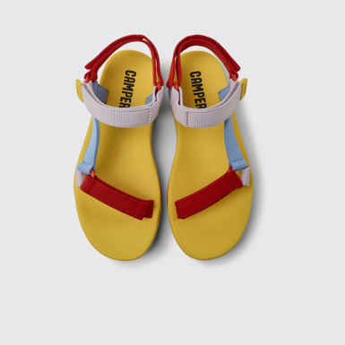 Overhead view of Match Multicolored sandal with straps for women