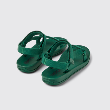 Back view of Match Green textile sandals for women