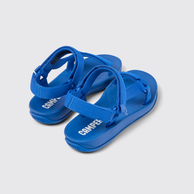 Back view of Match Blue Textile Sandal for Women