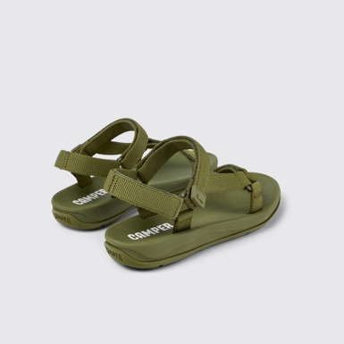 Back view of Match Green Textile Sandal for Women