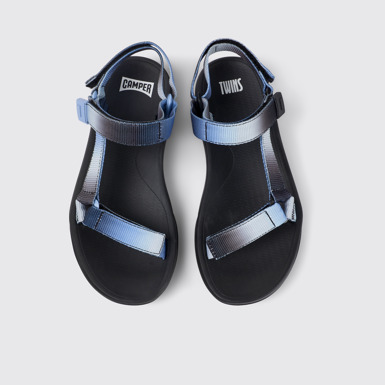 Overhead view of Twins Multicolored Textile Sandal for Women