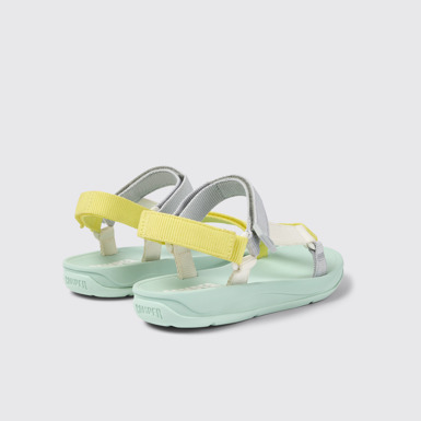 Back view of Match Multicolored Textile Sandal for Women