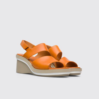 Front view of Kyra Women’s dark orange sandal