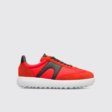Side view of Camper x SailGP Red sneaker for women