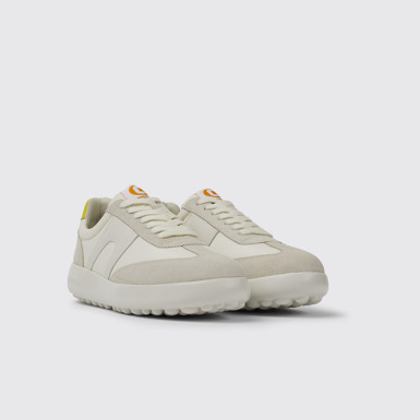 Front view of Pelotas XLite White nubuck and recycled PET sneakers for women