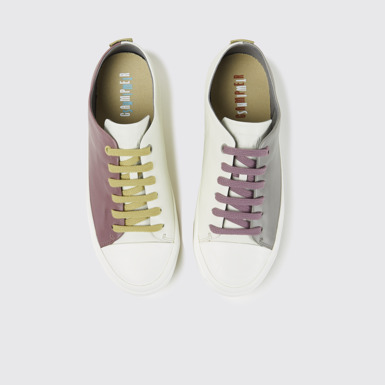 Overhead view of Twins Multicolor leather sneakers