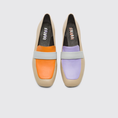 Overhead view of Twins Women’s multi-colored nubuck moccasin