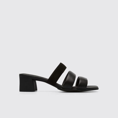 Side view of Katie Black women’s sandal