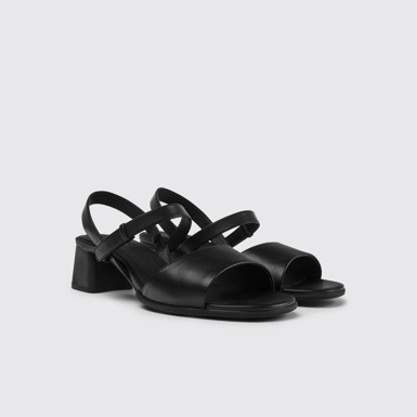 Front view of Katie Women’s black strappy sandal