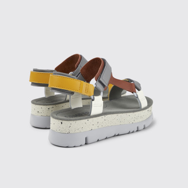 Oruga Up Mehrfarbige Ledersandalen für Damen