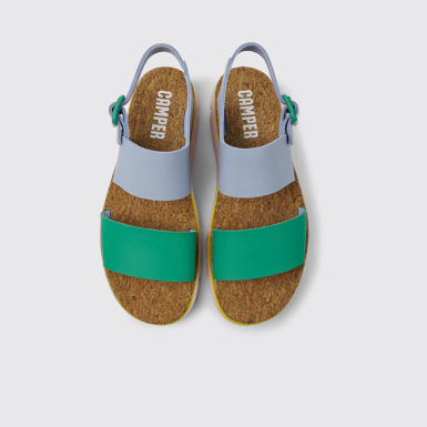 Oruga Sandalias en color azul y verde para mujer