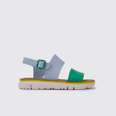 Oruga Sandalias en color azul y verde para mujer