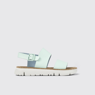Oruga Blue Leather Sandal for Women