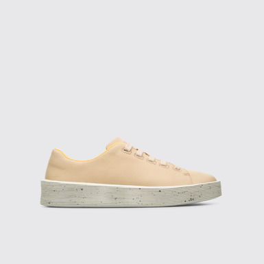 Side view of Courb Beige sneaker for women