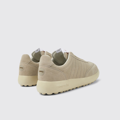 Back view of Pelotas XLF Beige Nubuck Sneakers for Women.