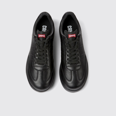 Overhead view of Pelotas XLite Black Leather and Textile Sneakers for Women