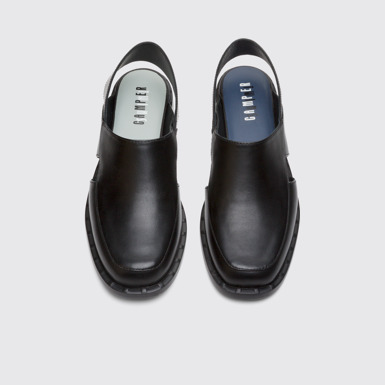 Overhead view of Twins Black semi-open TWINS women's shoe