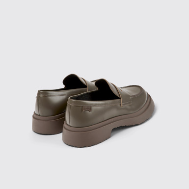 Back view of Walden Brown leather loafers for women