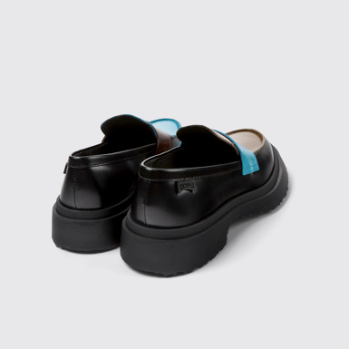 Back view of Twins Multicolored leather loafers for women