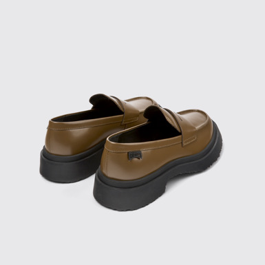Back view of Walden Brown leather loafers for women