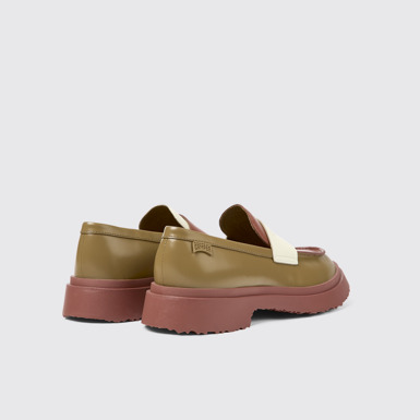 Back view of Twins Multicolored Leather Loafer for Women