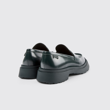 Back view of Walden Green leather loafers for women