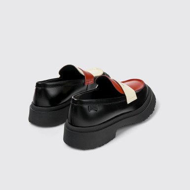 Back view of Twins Multicolor Leather Moccasin/Ballerina for Women.