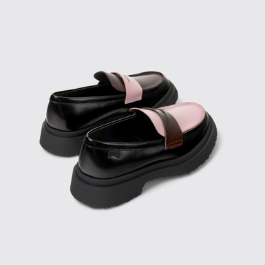Back view of Twins Multicolor Leather Moccasins for Women.