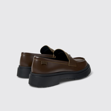 Back view of Walden Brown Leather Moccasins for Women.