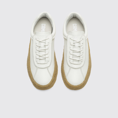 Overhead view of Bark White shoe for women