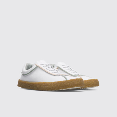 Front view of Twins Women's white lace up TWINS shoe