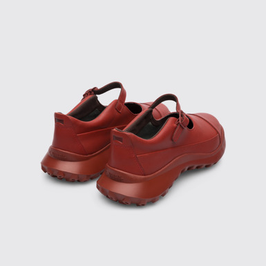 Back view of CRCLR Women's red-brown shoe