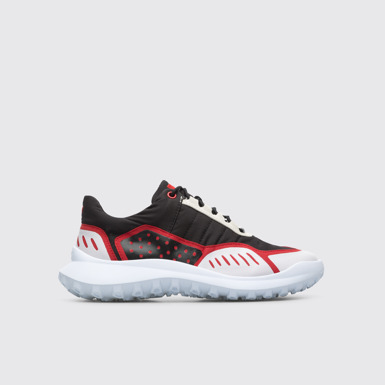 Side view of Camper x SailGP Black and white sneaker for women