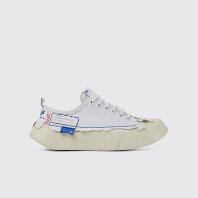 Side view of ADERERROR White sneakers
