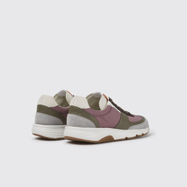 Back view of Drift Multicolor leather and textile sneakers