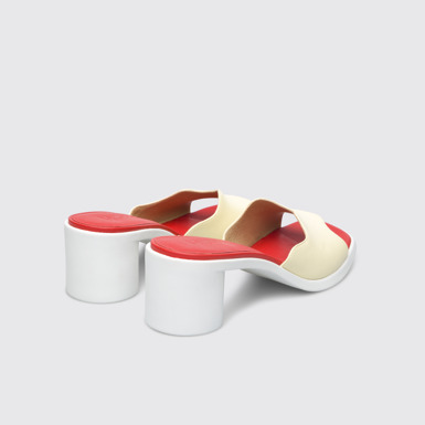 Back view of Meda Yellow sandal for women