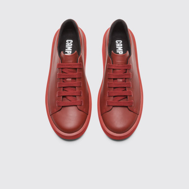 Overhead view of Courb Women's red-brown sneaker