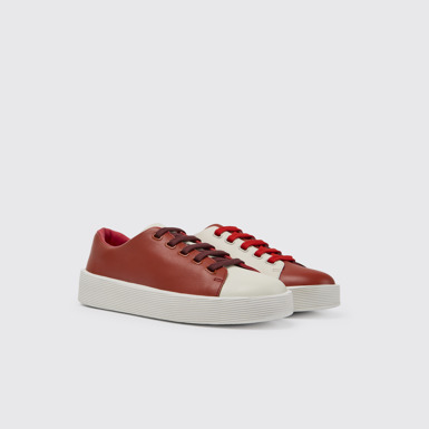 Front view of Twins Multicolored leather sneakers for women