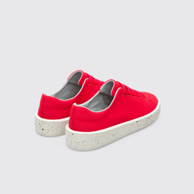 Back view of Courb Women's red sneaker