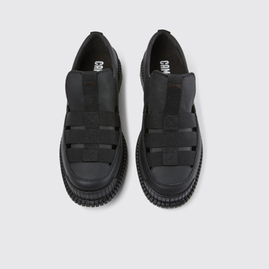 Pix Schwarze Lederschuhe